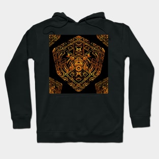 Gold Filigree 3-D Fractal Rendering Hoodie